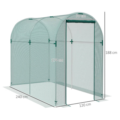 Outsunny 240 x 120cm Mini Polytunnel Greenhouse 