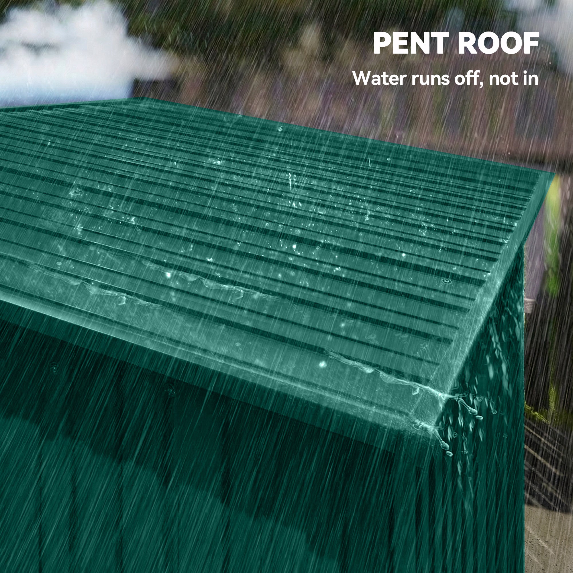 Outsunny 5 x 3.5ft Metal Garden Storage Shed with Effortless Assembly and 2 Pairs of Gloves, Waterproof Outdoor Shed, Green 