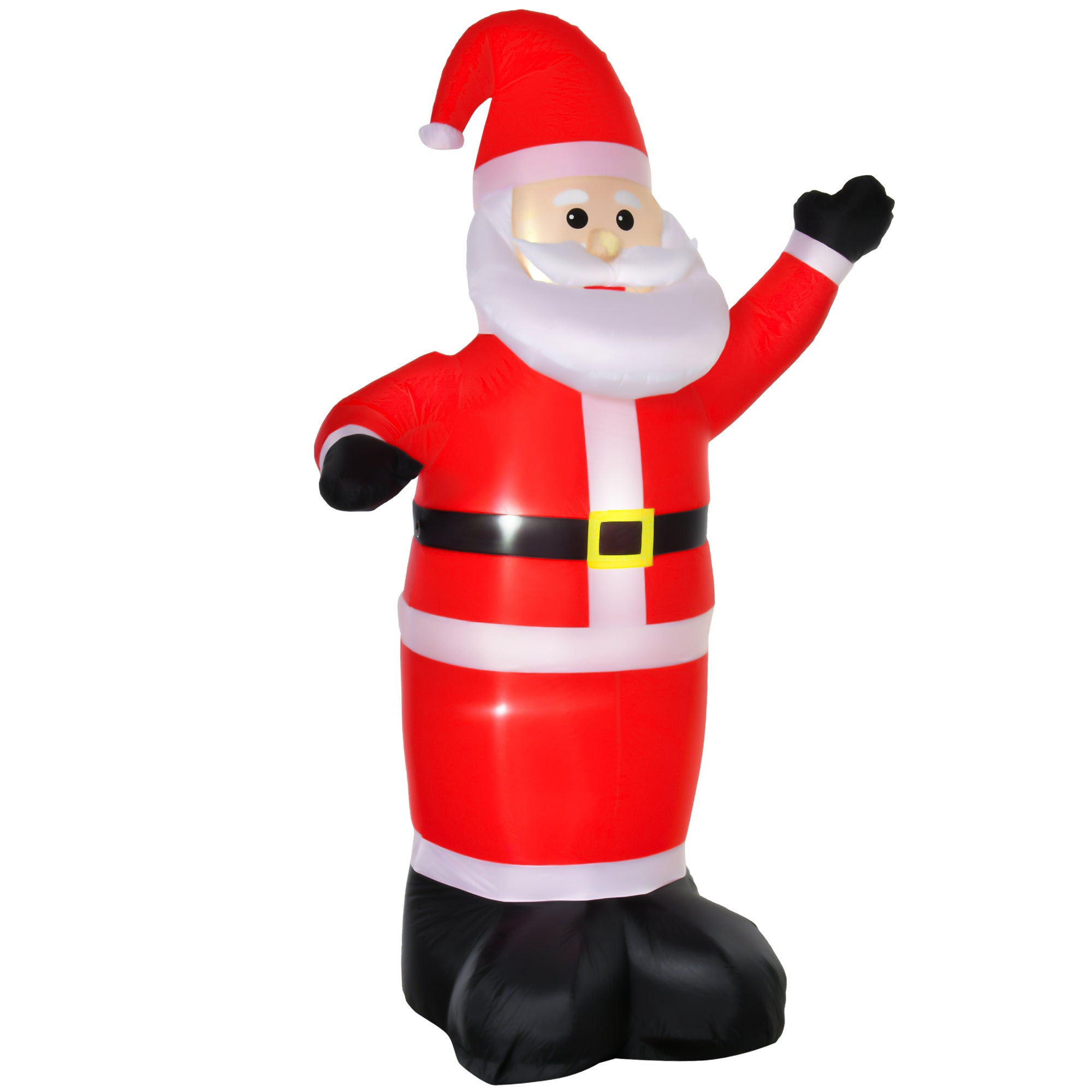 HOMCOM 8ft Inflatable Christmas Santa Claus Xmas Decoration with LED Holiday Air Blown Yard Outdoor Décor 