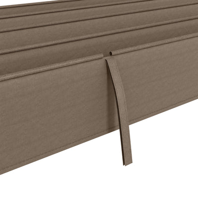 Outsunny Pergola Roof, Retractable Sun Shade Cover for 2.85 x 2m Pergola, UV30+ Protected, Coffee 