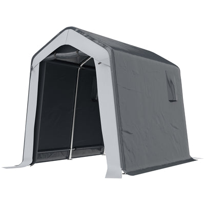 Outsunny 1.8 x 2.4m Garden Storage Shed Tent, Waterproof Portable Shed Shelter for Motorbike, Garden Tools, Bike Storage 