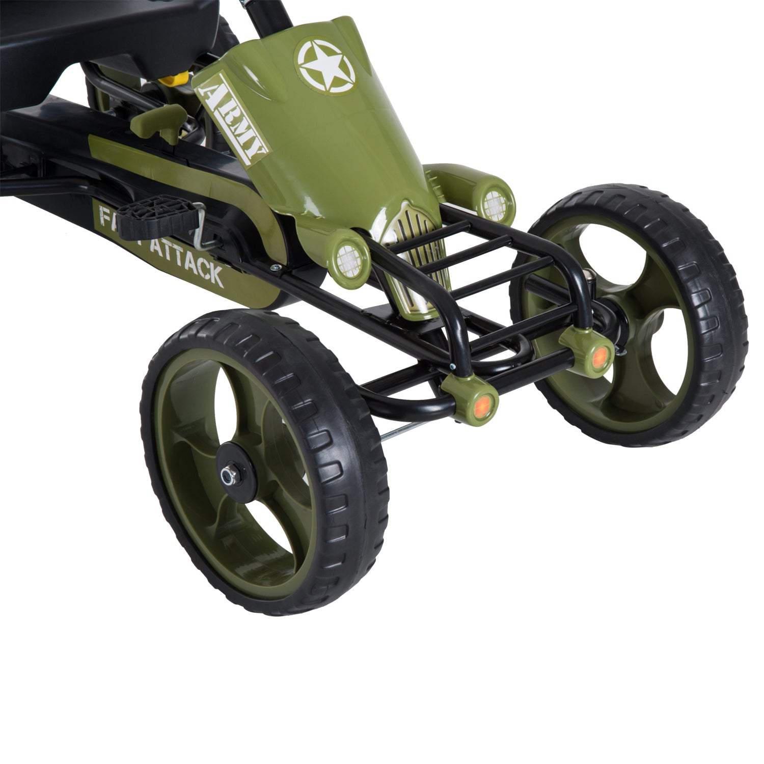 HOMCOM Kids Children Pedal Go Kart Ride On Racer Braking System Adjustable Seat Green 