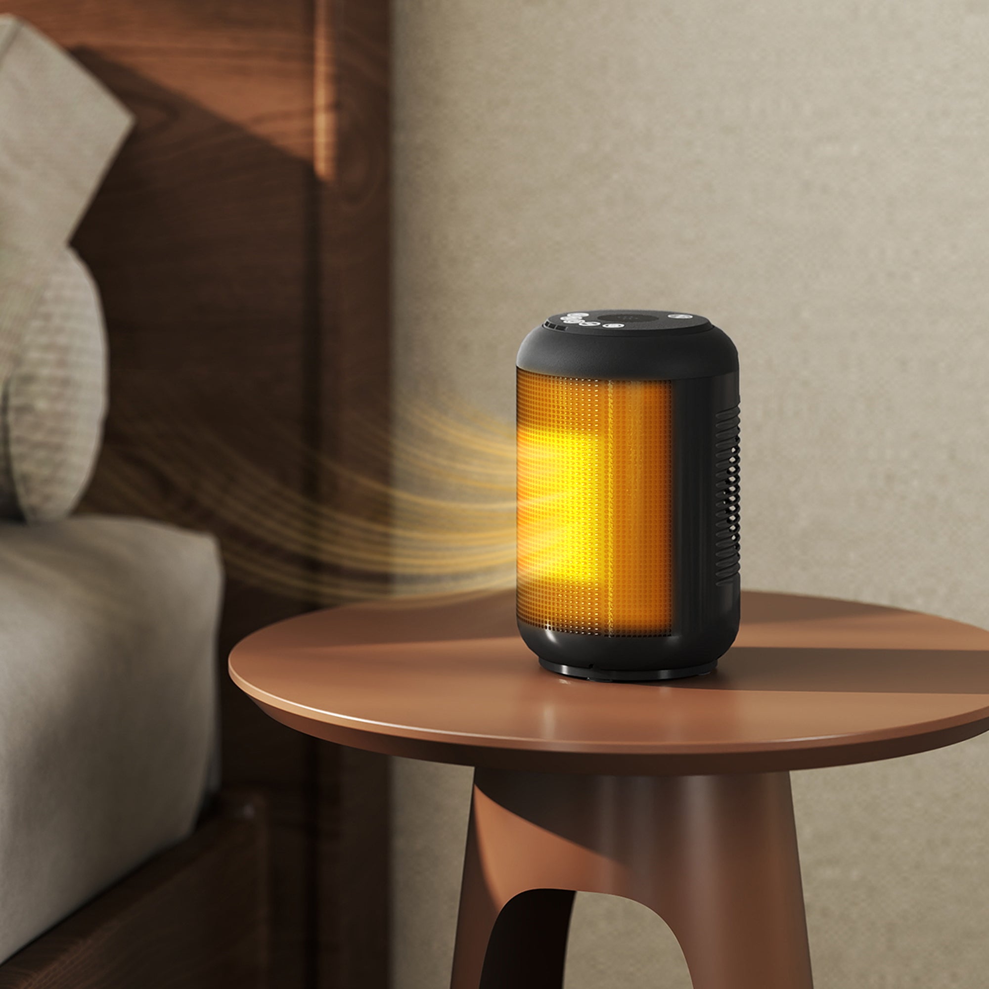 HOMCOM 1500W Ceramic Electric Heater with Fan, Timer, Oscillation - Black 