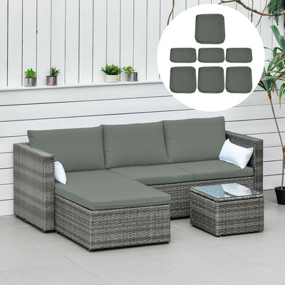 Outsunny Cushion Cover Replacement Garden Rattan Patio Furniture Seat Cover 
