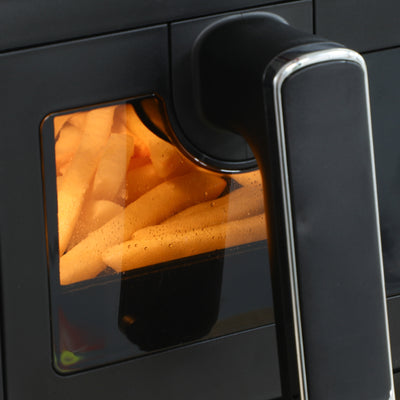 HOMCOM 8L Dual Basket Air Fryer, 8-in-1 Air Fryer Oven with Digital Display, Visible, Timer, Preheat for Oil Free Low Fat Cooking, 2500W, Sync Finish, Sliver 