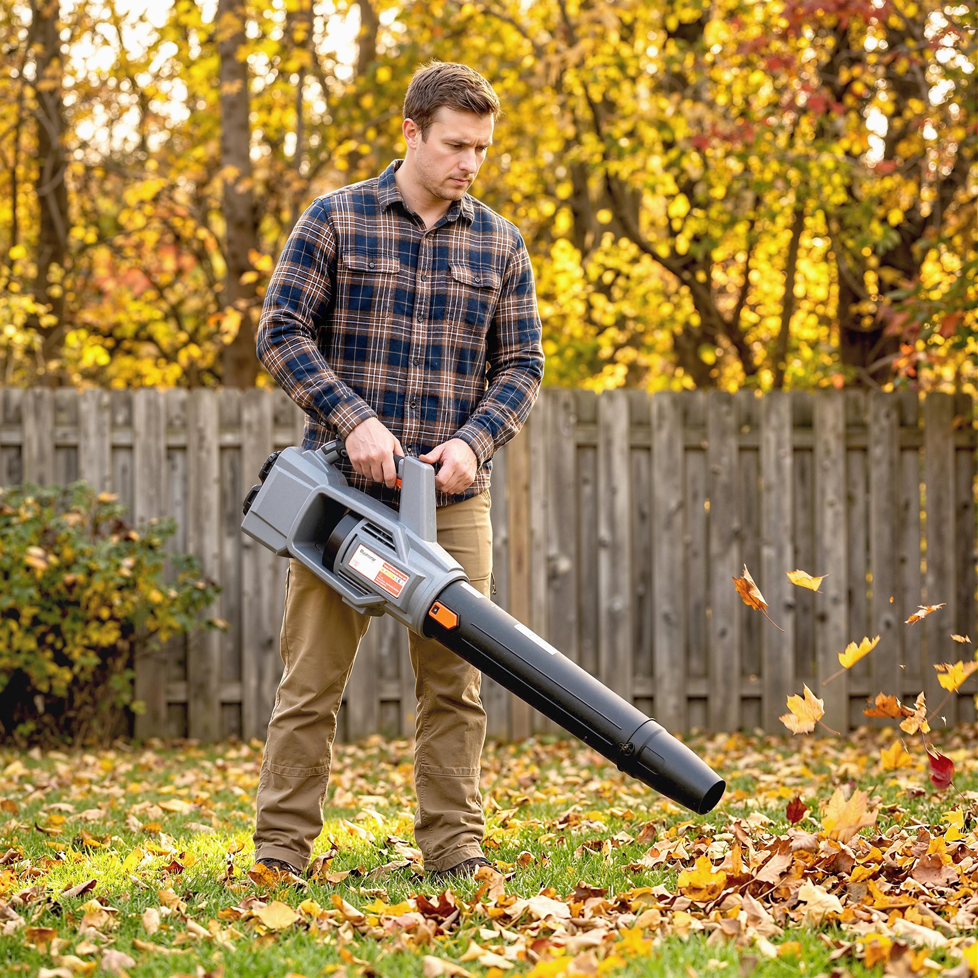 Outsunny Leaf Blower Cordless with 2 x 4000mAh Batteries & Charger, 36V Lightweight Garden Blower with 1000W Brushless Motor 