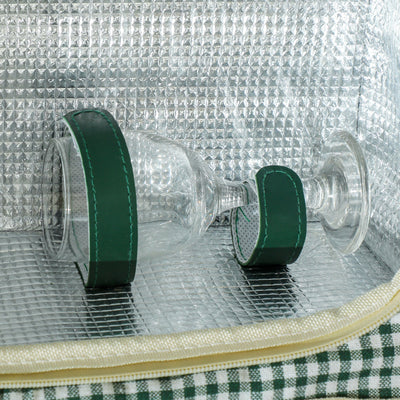Outsunny Two-Person Picnic Set, with Wicker Basket 