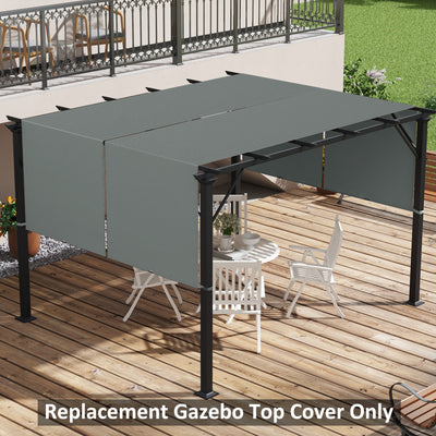 Outsunny 2 Pcs UV Protection Pergola Replacement Canopy, Pergola Shade Cover, Easy to Install, for 3 x 3(m) Pergola, Dark Grey 