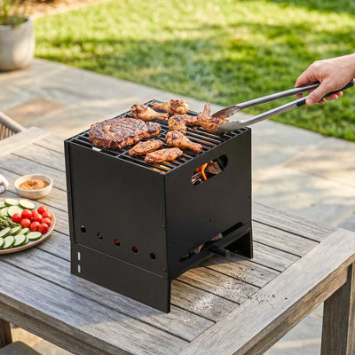 Outsunny 3 in 1 Outdoor Pizza Oven, Portable Wood Fired Pizza Maker with Handles, Stone and Peel 