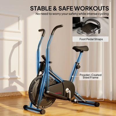 SPORTNOW Exercise Bike with Adjustable Seat, LCD Display for Home Gym 