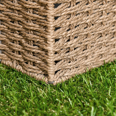 Outsunny 10-Piece Artificial Grass Set, Weatherproof Turf Tiles, 25mm Pile Height, Outdoor Carpet for Garden, Balcony & Patio, 30 x 30cm, Dark Green 