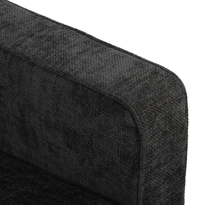 HOMCOM 3 Seater Sofa Button Tufted Upholstered Velvet Couch with Wood Legs for Living Room, Dark Grey