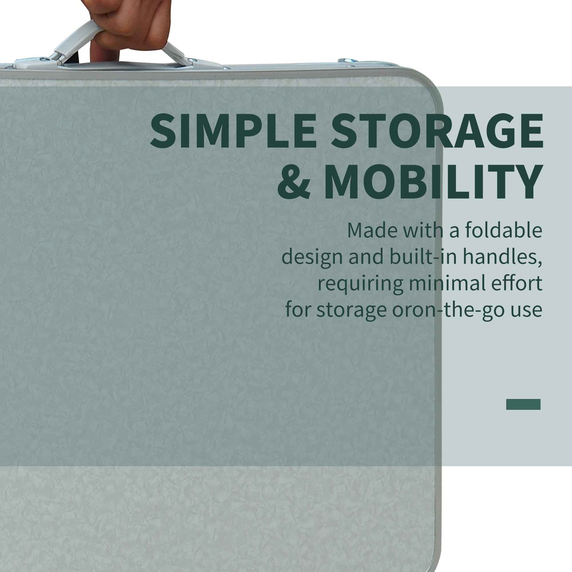 Outsunny Patio Foldable Picnic Table-Silver 