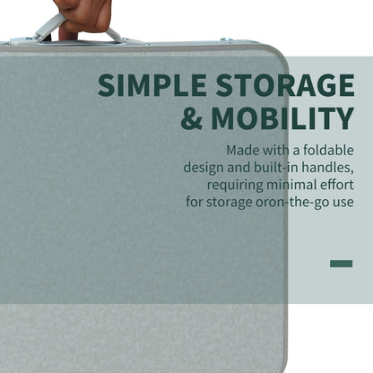 Outsunny Patio Foldable Picnic Table-Silver 