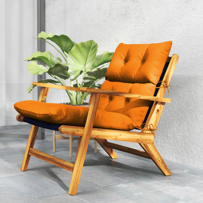 Outsunny 115 x 56cm Rocking Chair Padded Seat Cushion - Orange 