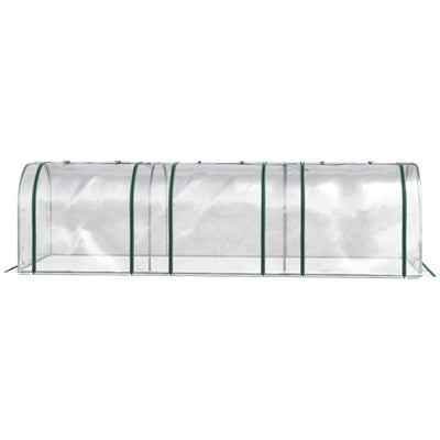 Outsunny PVC Tunnel Greenhouse Green Grow House Steel Frame for Garden Backyard with Zipper Doors 295x100x80 cm, Clear 