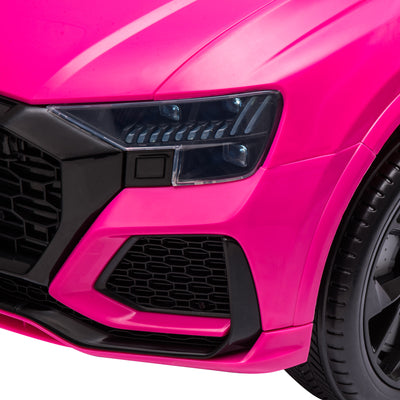 HOMCOM Audi RS Q8 6V Kids Electric Ride On Car Toy w/ Remote USB MP3 Bluetooth Pink 