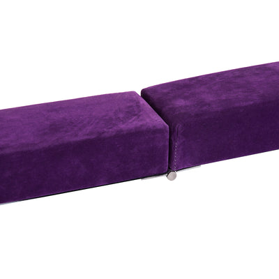 HOMCOM 2.4M 8FT Gymnastics Folding Balance Beam Home Gym Training Exercise Sports - Purple 