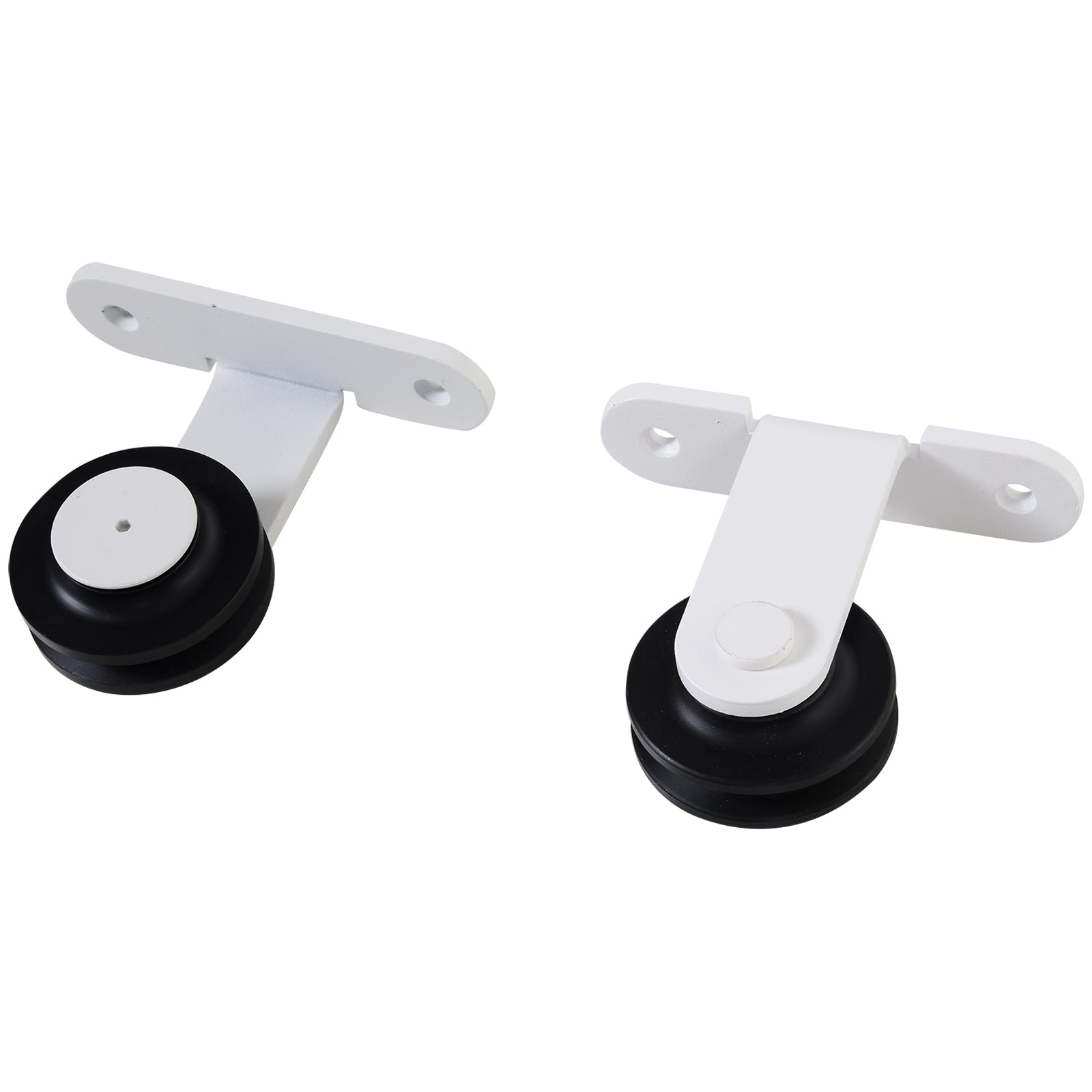 HOMCOM 6FT Rustic Interior Sliding Barn Door Mounting Hardware Kit - White 