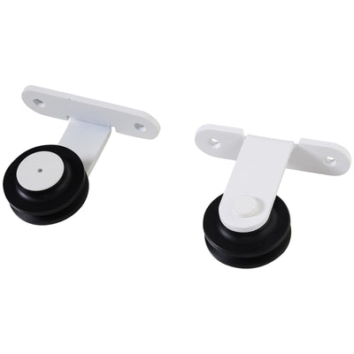 HOMCOM 6FT Rustic Interior Sliding Barn Door Mounting Hardware Kit - White 