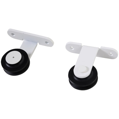 HOMCOM 6FT Rustic Interior Sliding Barn Door Mounting Hardware Kit - White 