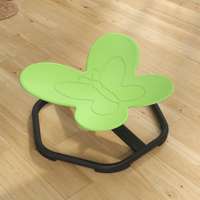 AIYAPLAY Butterfly-Shaped Kids Swivel Chair, Sensory Spinning Chair for Balance and Coordination Training, Green 