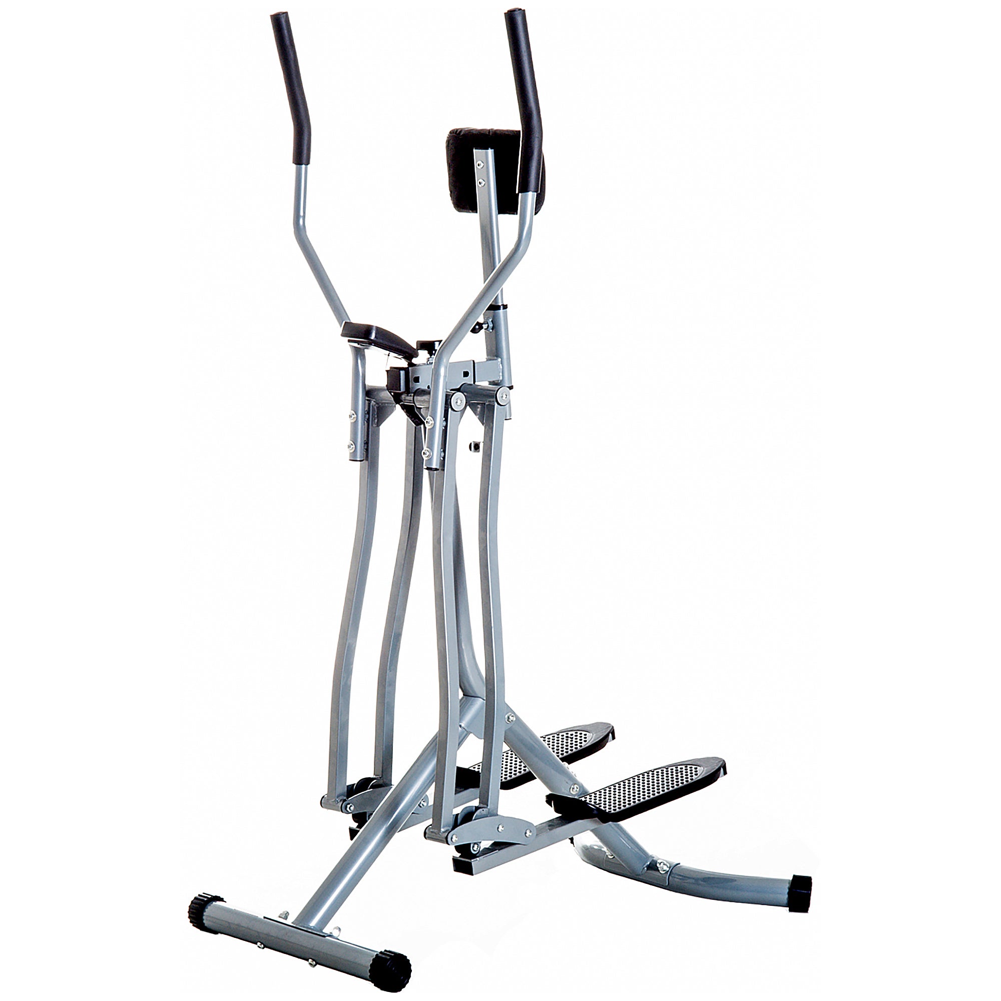 HOMCOM Air Walker Glider, Cross Trainer Fitness Machine, with LCD, for Home Gym, Grey 