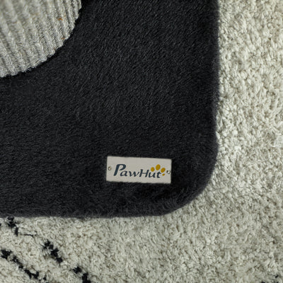 PawHut 78cm 2-in-1 Cat Scratching Post with 3 Toy Feathers, Black 
