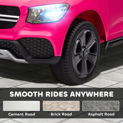 AIYAPLAY Mercedes-Benz GLC Licensed Kids Ride on Car with Remote Control, Soft Start, MP3, LED Headlights, Pink 