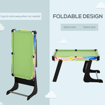 HOMCOM Folding Multi Gaming Table 4 in 1 Hockey, Football Table, Table Tennis, Billiards For Play Fun 