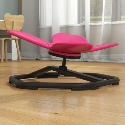 AIYAPLAY Butterfly-Shaped-kids Swivel Chair, Sensory Spinning Chair for Balance, Coordination Training, Pink 