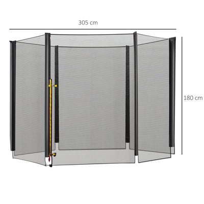 HOMCOM 10ft Trampoline Net Replacement Enclosure, Black 