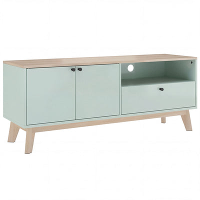 HOMCOM TV Stand Cabinet for Television up to 36 Inch, Modern TV Unit with 2 Doors, Entertainment Center with Adjustable Shelf 
