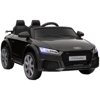 HOMCOM Kids Licensed Audi TT Ride-On Car 12V Battery w/ Remote Suspension Headlights and MP3 Player 2.5-5km/h Black 