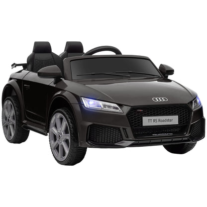 HOMCOM Kids Licensed Audi TT Ride-On Car 12V Battery w/ Remote Suspension Headlights and MP3 Player 2.5-5km/h Black 
