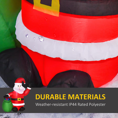 HOMCOM Inflatable Blow up Christmas Santa Claus 4ft LED Yard Holiday Decoration 