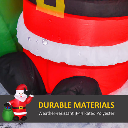 HOMCOM Inflatable Blow up Christmas Santa Claus 4ft LED Yard Holiday Decoration 