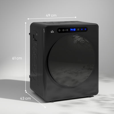 HOMCOM 4kg Compact 40-60℃  Tumble Dryer - Black 