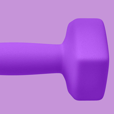 SPORTNOW 2 x 4kg Hexagonal Dumbbells Weights Set with Non-Slip Grip for Home Gym Workout, Purple 