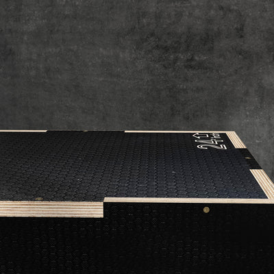SPORTNOW Multi-Faceted Jump Box, Wooden Step Up Box, for Home, Gym, Exercise, 41/51/61cm - Black 