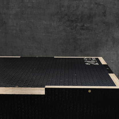 SPORTNOW Multi-Faceted Jump Box, Wooden Step Up Box, for Home, Gym, Exercise, 41/51/61cm - Black 