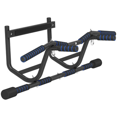 SPORTNOW Multi-Grip Doorway Pull Up Bar with Non-Slip Grips, Chin Up Bar with Anti-Fall Slot for Indoor Gym Upper Body Workout 