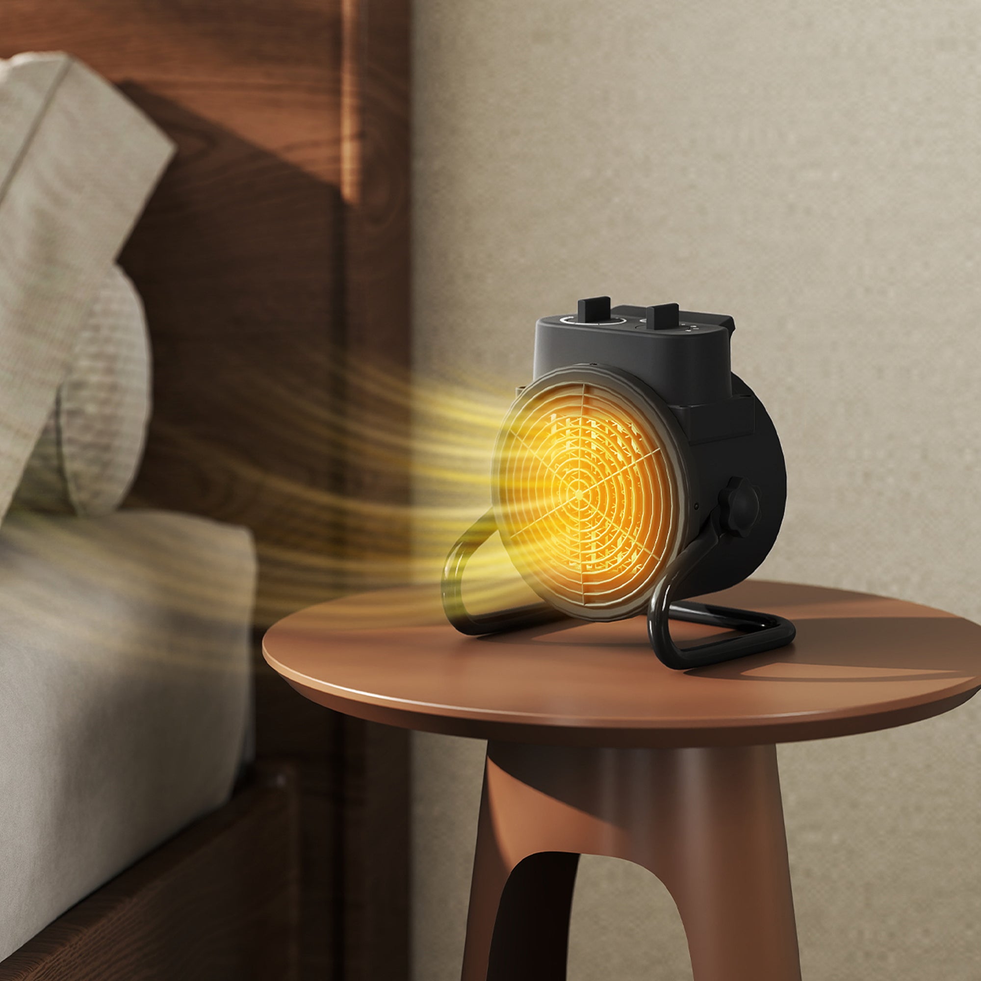 HOMCOM 2000W Portable Ceramic Electric Heater with Fan - Black 