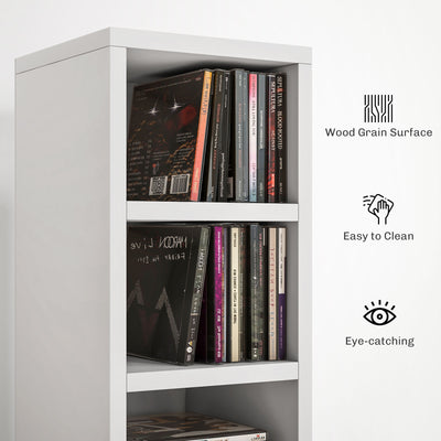 HOMCOM 204 CD Tall Narrow Media Storage Tower - White 
