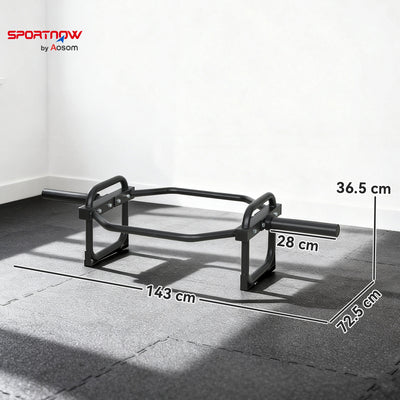 SPORTNOW Olympic Trap Bar, 2" Hex Barbell Bar with 300kg Capacity for Deadlifts, Shrugs, Squats and Farmer Walks 