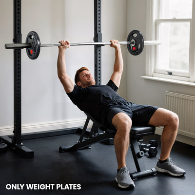 SPORTNOW Olympic Weight Plates, 2"/5cm Weight Disc Pair with Tri-Grips, 2 x 15kg Dumbbell Plates for Weightlifting and Strength Training Home Gym Fitness Workout, Black 