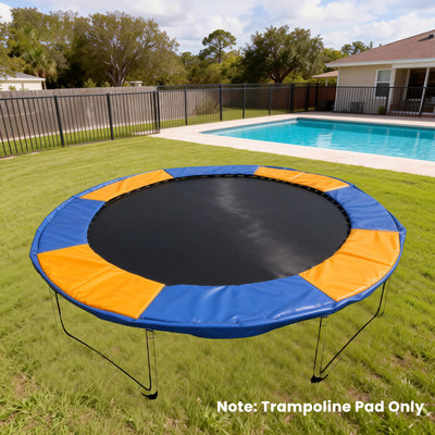 HOMCOM 8FT Trampoline Spring Cover, Plastic Trampoline Pad Replacement Safety Guard, Yellow and Blue 