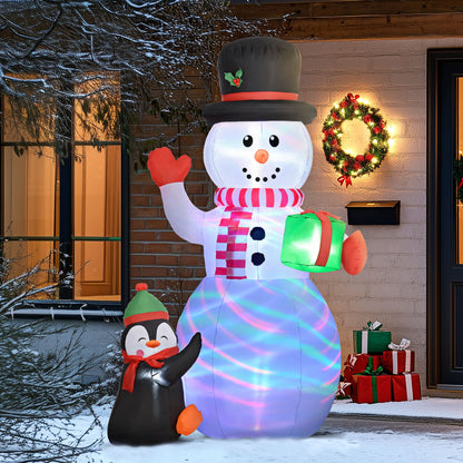 Outsunny 8ft Inflatable Christmas Snowman, with Accessories 