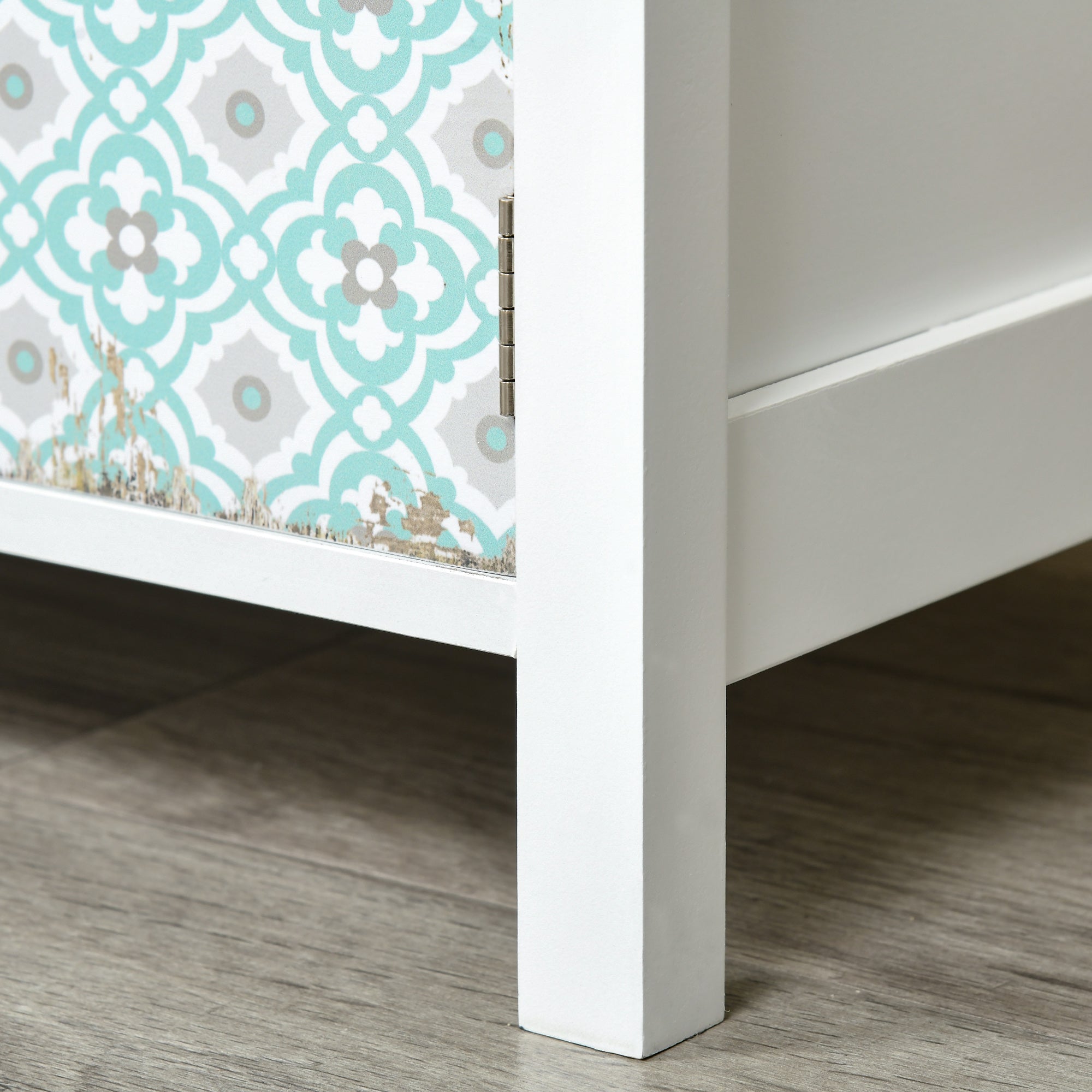 HOMCOM Drawer Table Sideboard Multi-purpose Storage Chest Shabby Chic Entryway Living Room Bedroom Furniture Organizer Unit 