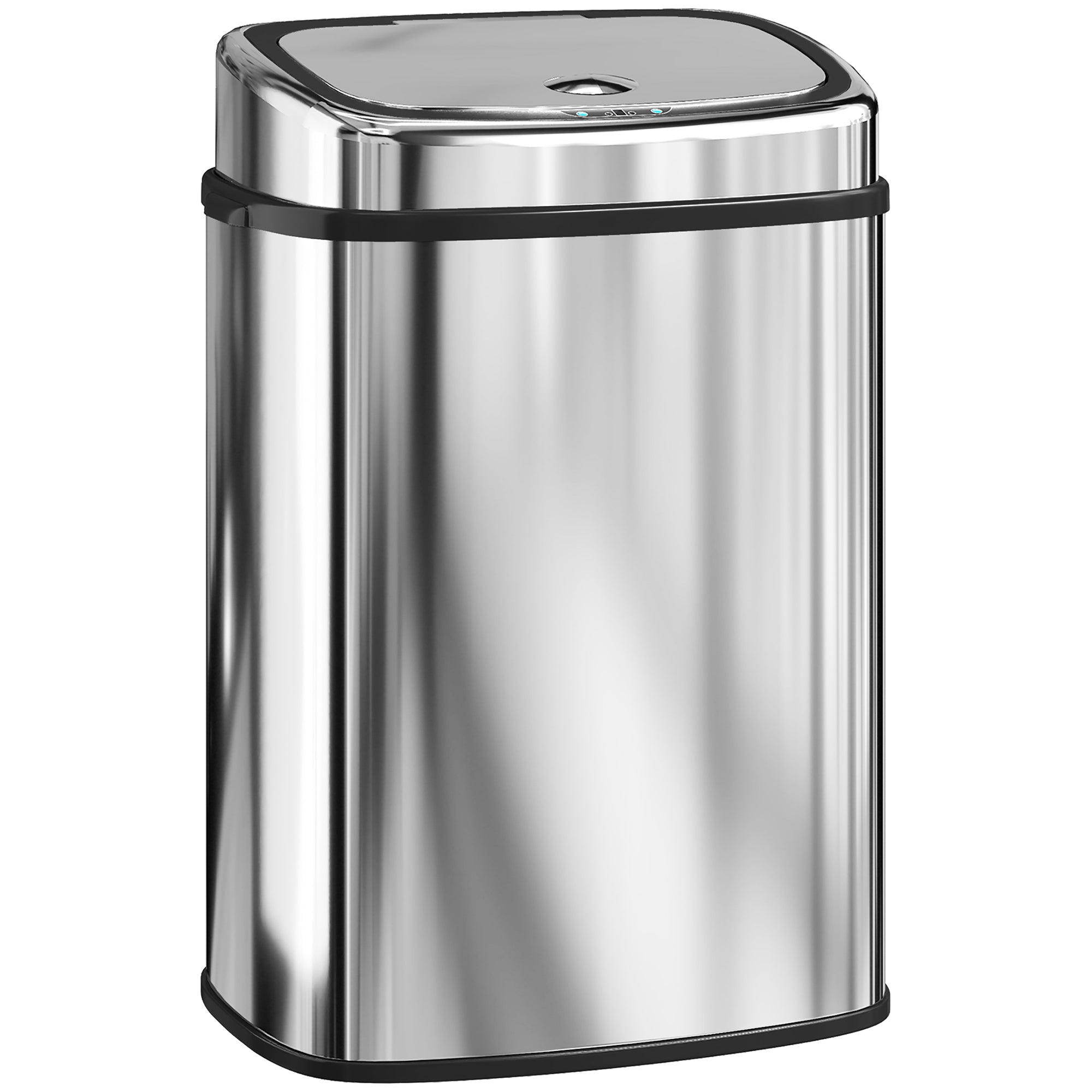 HOMCOM 50L Stainless Steel Sensor Bin - Silver Tone 